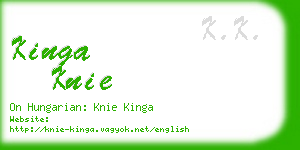 kinga knie business card